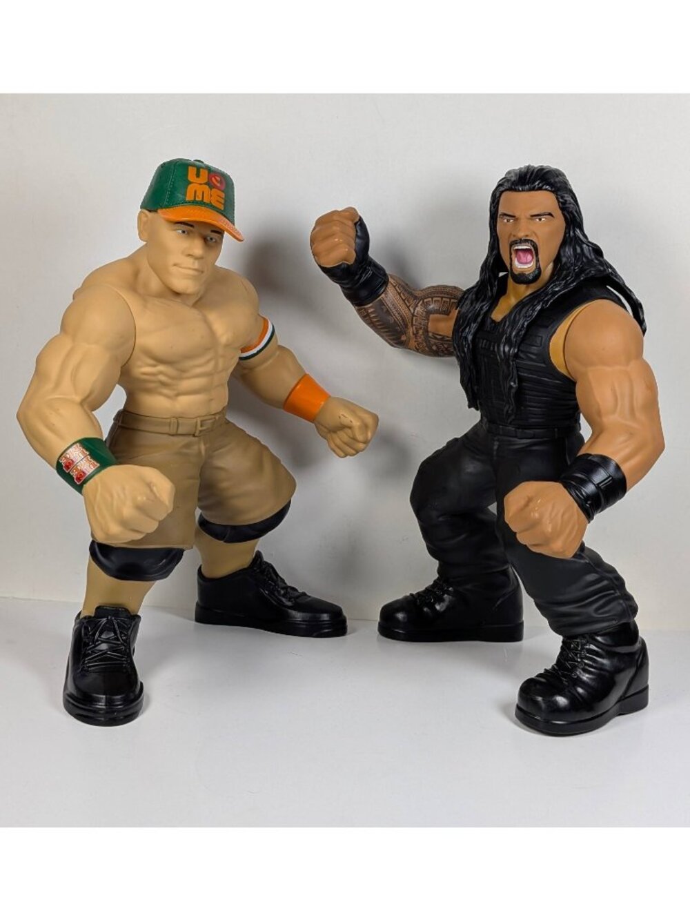 WWE 3-count Crushers Set Mattel John Cena Roman Reigns Talking Lot Wrestling